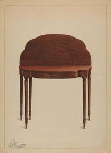 Card Table, 1937. Creator: Ferdinand Cartier