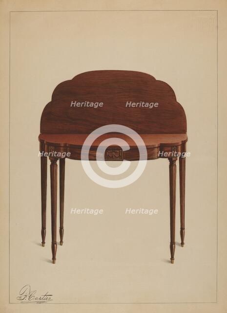 Card Table, 1937. Creator: Ferdinand Cartier.