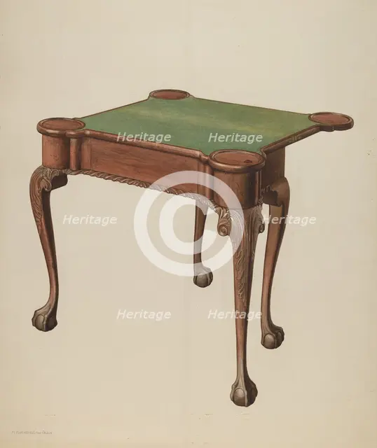 Card Table, 1940. Creator: M. Rosenshield-von-Paulin.