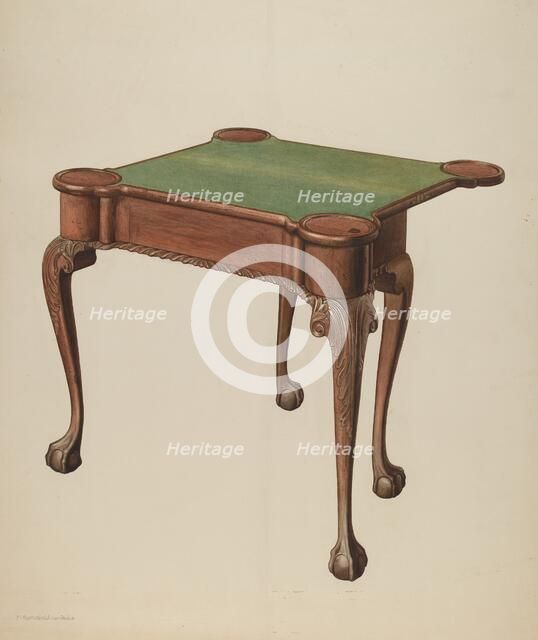 Card Table, 1940. Creator: M. Rosenshield-von-Paulin.