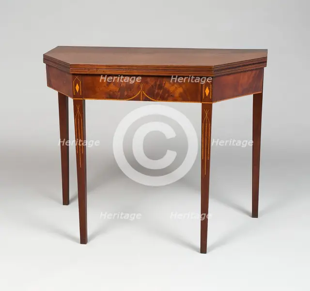 Card Table, c. 1790. Creator: Unknown.
