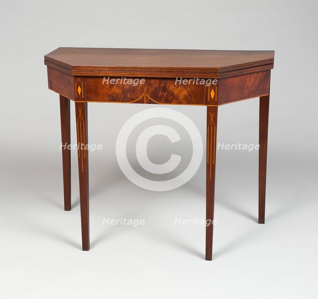 Card Table, c. 1790. Creator: Unknown.