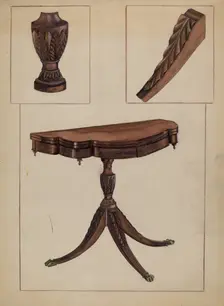 Card Table, c. 1936. Creator: Bessie Forman