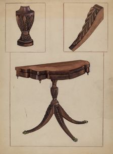Card Table, c. 1936. Creator: Bessie Forman