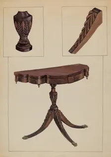 Card Table, c. 1936. Creator: Bessie Forman