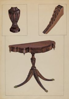 Card Table, c. 1936. Creator: Bessie Forman