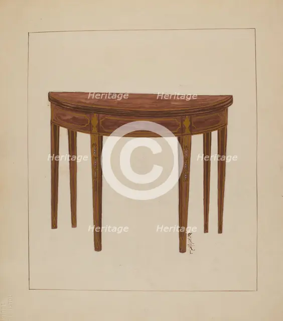 Card Table, c. 1936. Creator: Florence Neal.