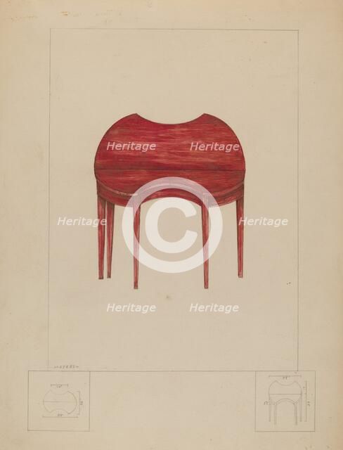 Card Table, c. 1936. Creator: Henry Meyers.