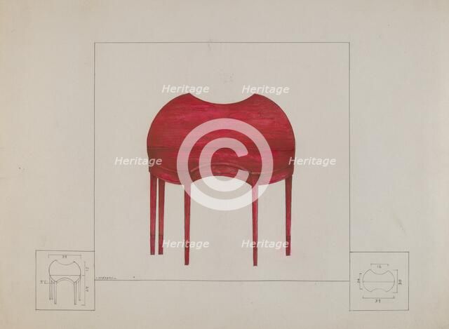 Card Table, c. 1936. Creator: Henry Meyers.