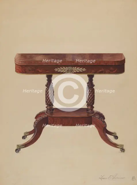 Card Table, c. 1936. Creator: Louis Annino.