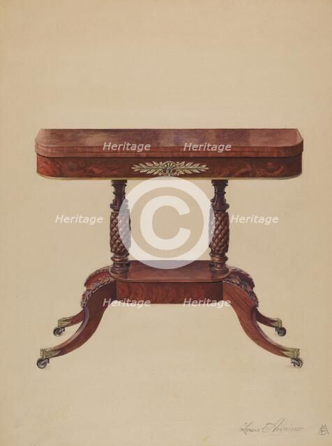 Card Table, c. 1936. Creator: Louis Annino.