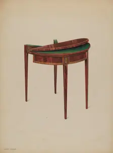 Card Table, c. 1937. Creator: Harry Eisman