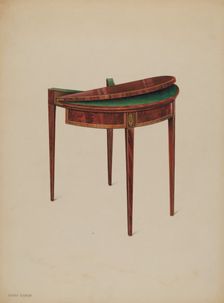 Card Table, c. 1937. Creator: Harry Eisman