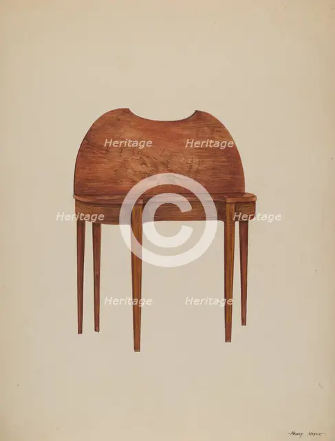 Card Table, c. 1937. Creator: Henry Meyers.