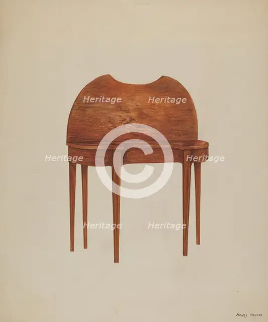 Card Table, c. 1938. Creator: Henry Meyers.