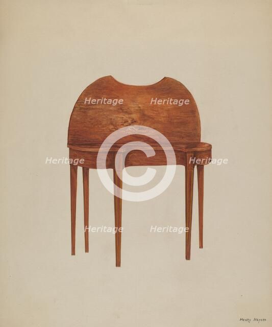 Card Table, c. 1938. Creator: Henry Meyers.