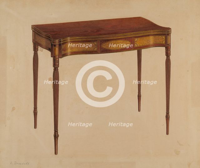 Card Table, c. 1939. Creator: Leo Drozdoff.