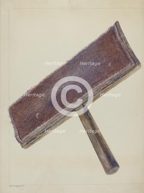 Card for Spinning Wheel, c. 1938. Creator: Maud M Holme.