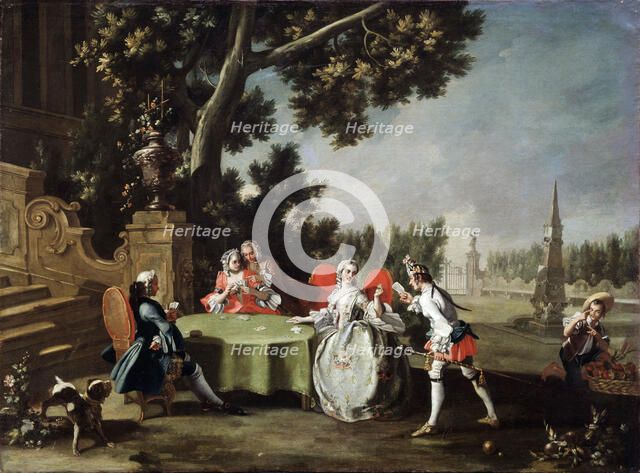 Card game', 18th century.  Creator: Falciatore, Filippo (1718-1768).