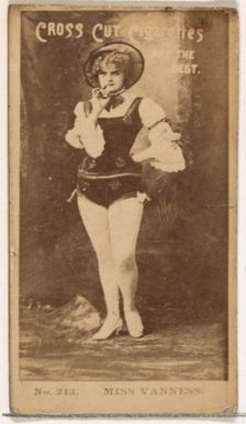 Card Number 243, Miss Vanness, from the Actors and Actresses series (N145-2) issued by Du..., 1880s. Creator: Unknown