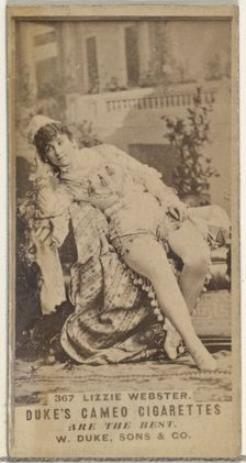 Card Number 367, Lizzie Webster, from the Actors and Actresses series (N145-5) issued by ..., 1880s. Creator: Unknown