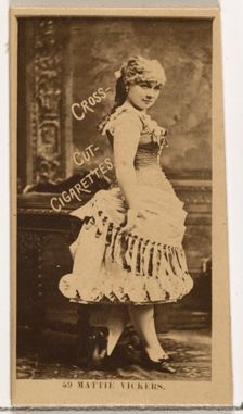 Card Number 59, Miss Mattie Vickers, from the Actors and Actresses series (N145-2) issued..., 1880s. Creator: Unknown