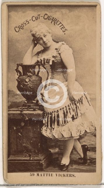 Card Number 59, Miss Mattie Vickers, from the Actors and Actresses series (N145-2) issued..., 1880s. Creator: Unknown.