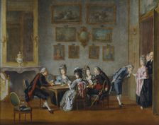 Card-Party in the Home of Elis Schröderheim, c18th century. Creator: Per Hillestrom