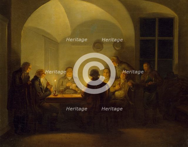 Card Players, 1815. Creator: Alexander Lauréus.