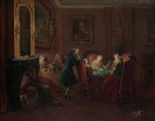 Card Players in a Drawing Room. Creator: Pierre Louis Dumesnil