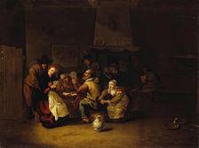 Card-Playing, 1650. Creator: Hendrick Bogaert