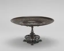 Card Receiver with Fawn's Feet and Grapes, model n.d., cast c. 1845/1874. Creator: Antoine-Louis Barye