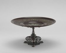 Card Receiver with Fawn's Feet and Grapes, model n.d., cast c. 1845/1874. Creator: Antoine-Louis Barye