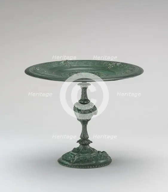 Card Receiver with Inverted Border on High Stem, model n.d., cast c. 1845/1874. Creator: Antoine-Louis Barye.