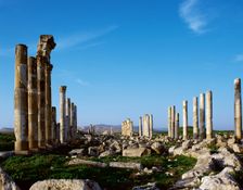 Cardo Maximus, colonnade avenue, Apamea, Syria, Roman, 2nd century (2001). Creator: LTL
