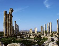 Cardo Maximus, colonnade avenue, Apamea, Syria, Roman, 2nd century (2001). Creator: LTL