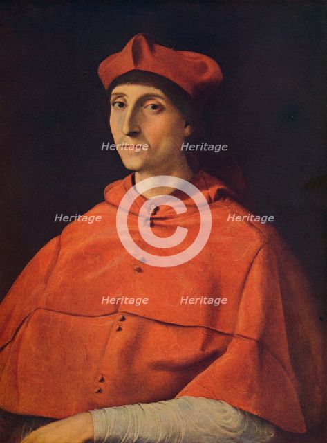 'Cardenal  Scarramuccia Trivulzio', (Portrait of a cardinal), c1510, (c1934). Artist: Raphael.