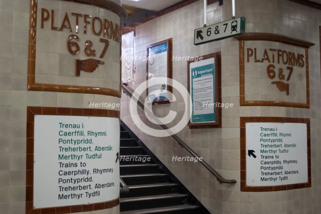 Cardiff train station, 2009. Creator: Ethel Davies.