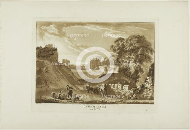 Cardiff Castle from the West, 1776. Creator: Paul Sandby.