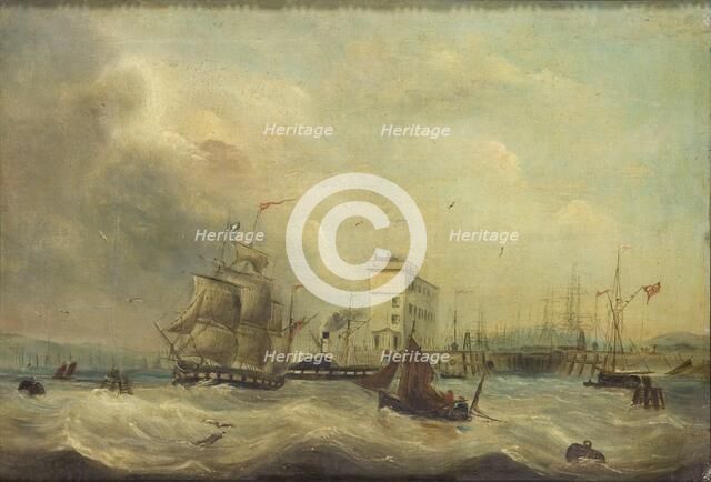 'Cardiff Docks', 1844. Artist: J Price