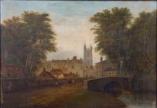 Cardiff from the North Road c1784. Creator: Alexander Wilson