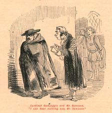 Cardinal Campeggio and Mr. Sampson. "I can hear nothing now, Mr. Sampson." 1897. Creator: John Leech