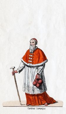 Cardinal Campeius, costume design for Shakespeare's play, Henry VIII, 19th century
