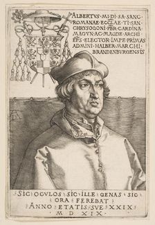 Cardinal Albrecht of Brandenburg, 1519. Creator: Albrecht Durer