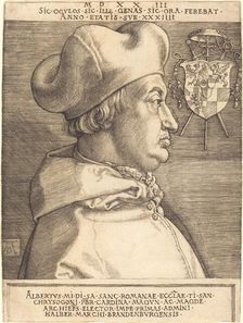 Cardinal Albrecht of Brandenburg ("Large Cardinal"), 1523. Creator: Albrecht Durer