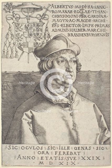 Cardinal Albrecht of Brandenburg ("Small Cardinal"), 1519. Creator: Albrecht Durer.