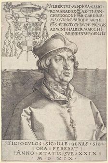 Cardinal Albrecht of Brandenburg ("Small Cardinal"), 1519. Creator: Albrecht Durer