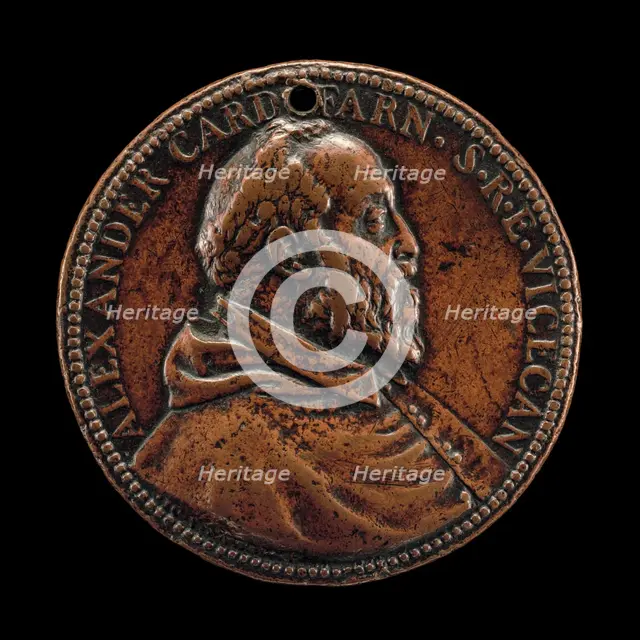 Cardinal Alessandro Farnese, 1520-1589 [obverse], 1575. Creator: Giovanni Vincenzo Melone.