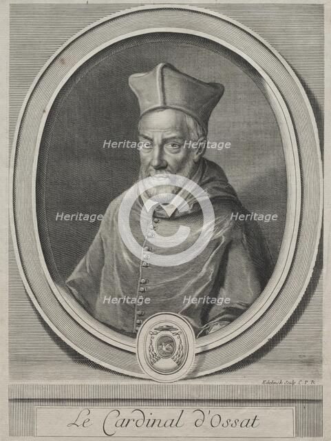 Cardinal Arnaud dOssat. Creator: Gerard Edelinck (French, 1640-1707).