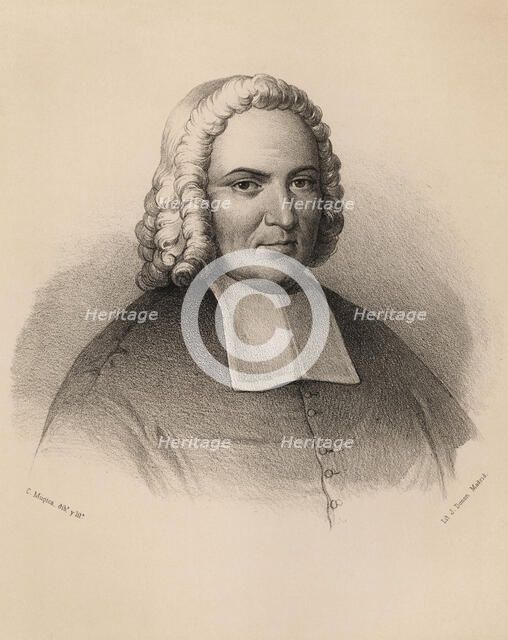 Cardinal Giulio Alberoni (1664-1752), Italian cardinal, Prime Minister of Philip V, engraving 1870.